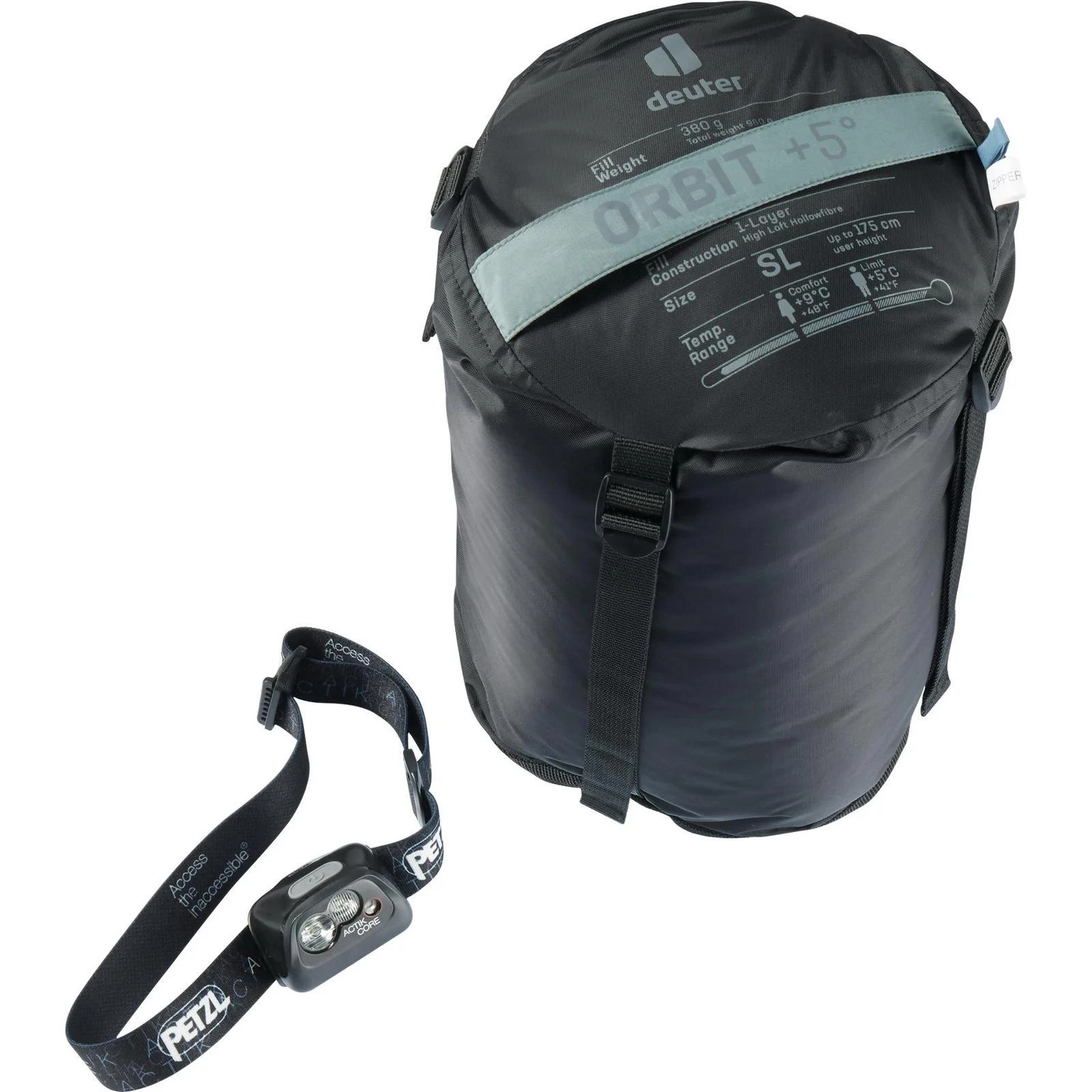 Slaapzak Deuter Orbit +5G SL Zip Left Shale Slate-Blue - Afbeelding 3