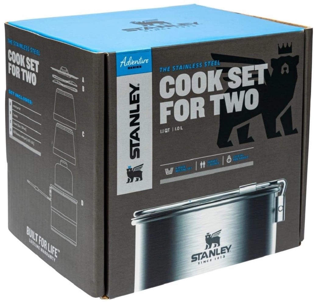 Campingset Stanley The Stainless Steel Cook Set For Two Stainless Steel 1L (6-Delig) - Afbeelding 4