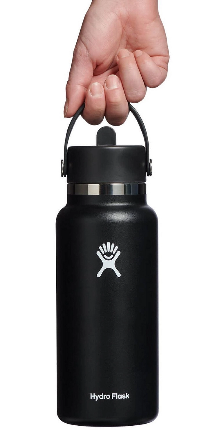 Thermosfles Hydro Flask Wide Mouth Flex Straw Cap Black 946 Ml - Afbeelding 4