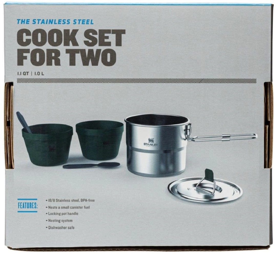 Campingset Stanley The Stainless Steel Cook Set For Two Stainless Steel 1L (6-Delig) - Afbeelding 5