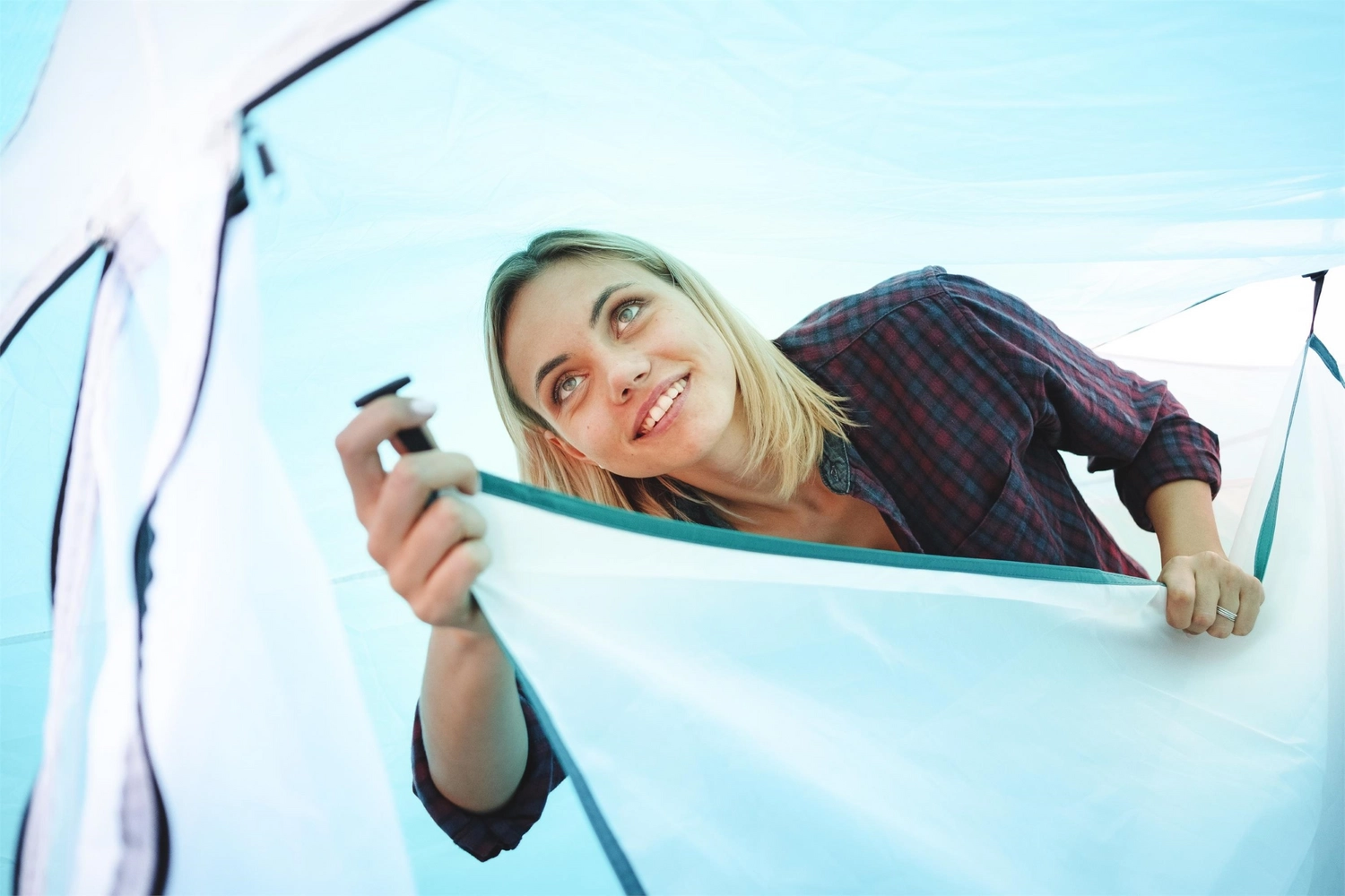 Tent Pavillo Family Dome X4 Voortent Blauw - Afbeelding 4