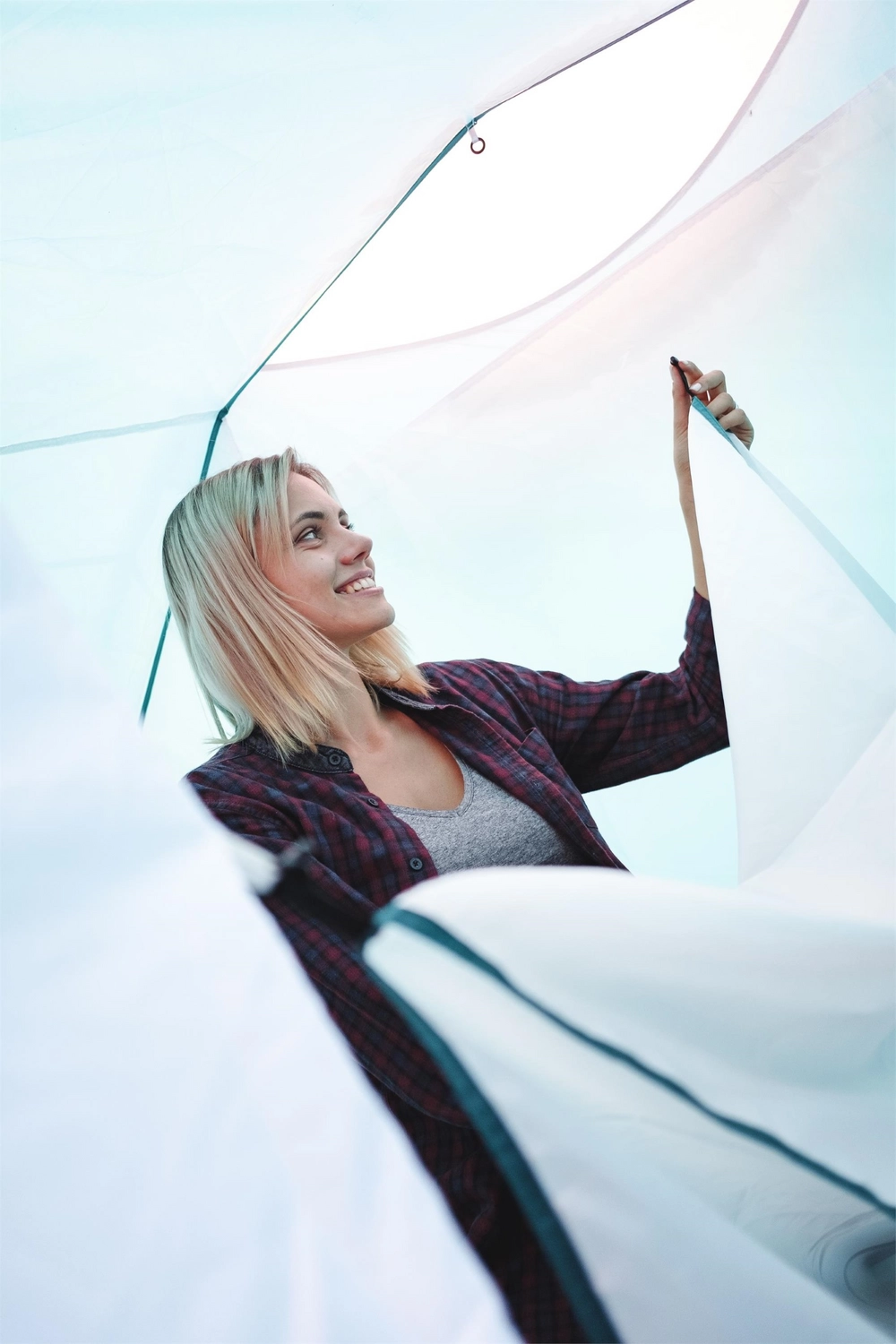 Tent Pavillo Family Dome X4 Voortent Blauw - Afbeelding 5