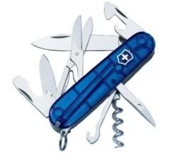 Zakmes Climber Transparant Blauw Victorinox