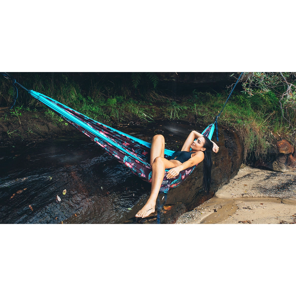 Hangmat Eno DoubleNest Print Aloha Blue - Afbeelding 3