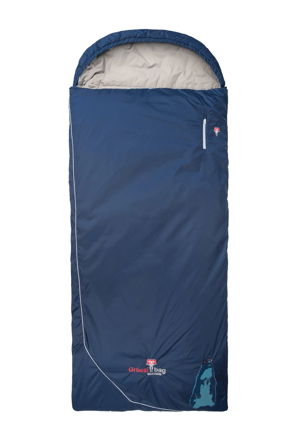 Slaapzak Grüezi Biopod Wolle Murmeltier Comfort XXL Rechts Night Blue