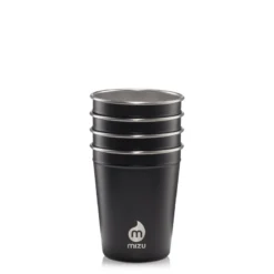 Reisbeker Mizu Party Cup Black 300ml(4-Delig)